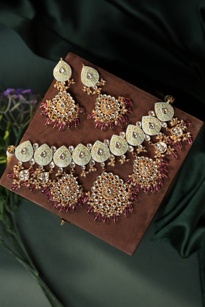 Floral Meenakari Choker Set 