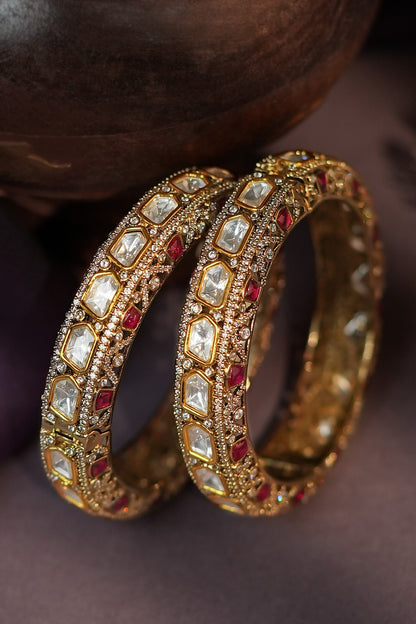 Moissanite Stone Embellished Bangle 