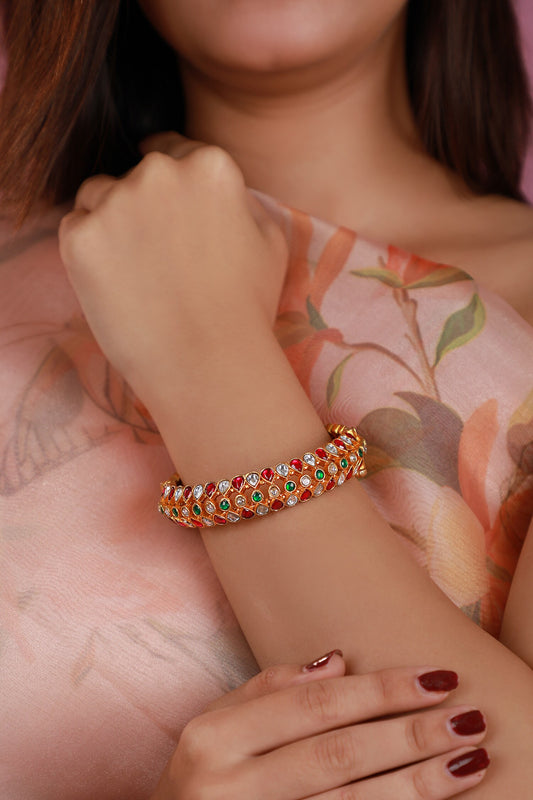 Jadau Stone Embellished Kadas Set 