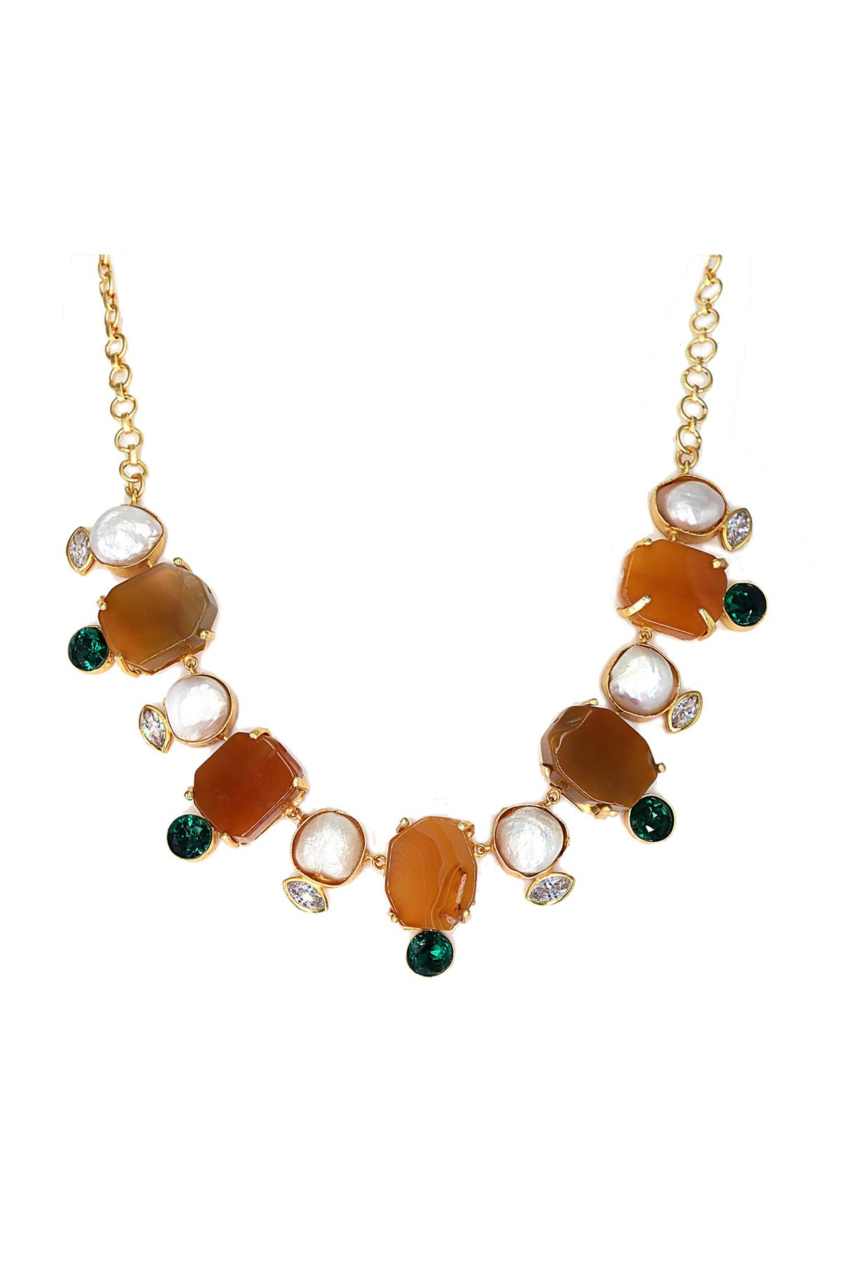 Yellow Stone Embellished Choker 