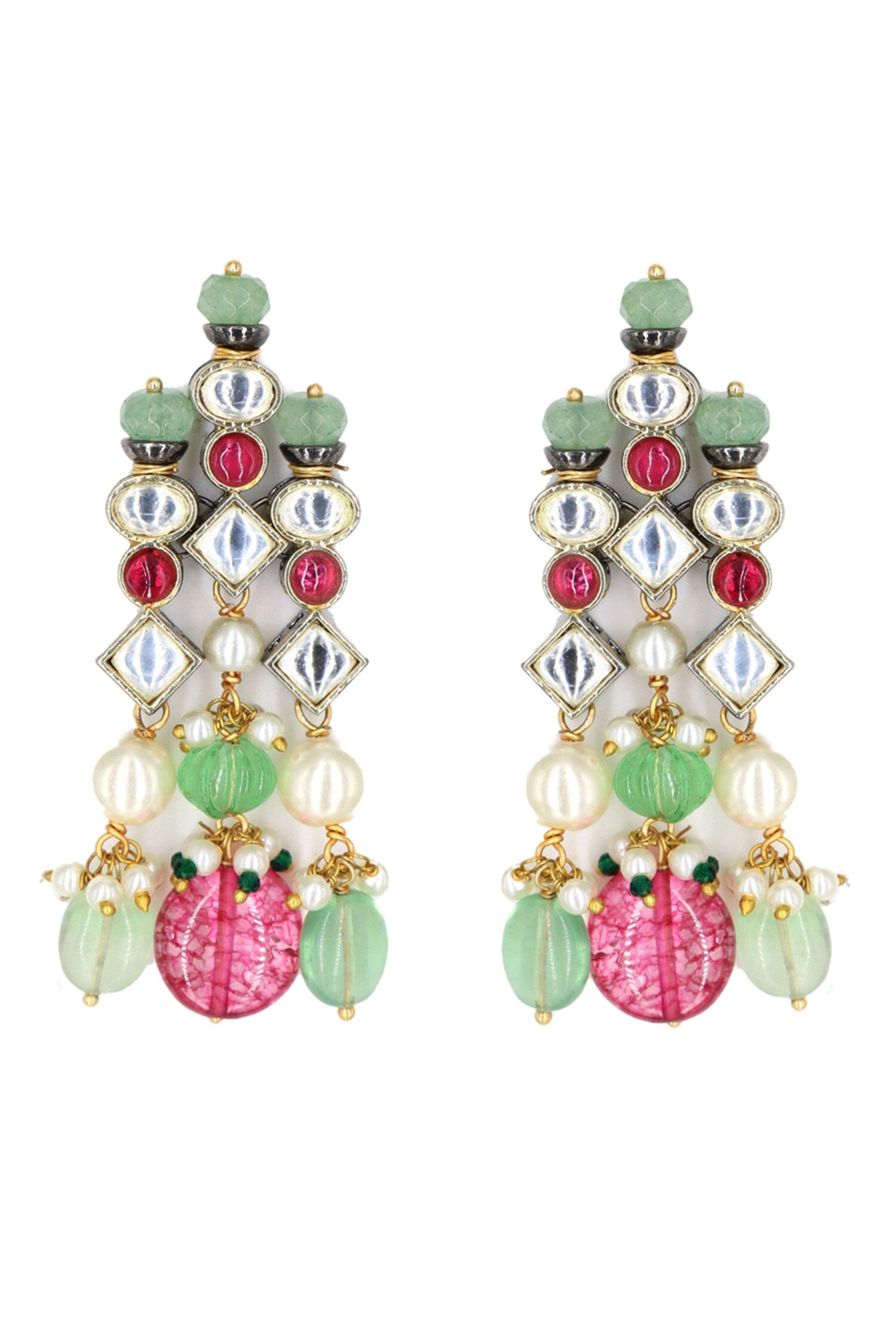 Multi Color Kundan Bead Choker Set 