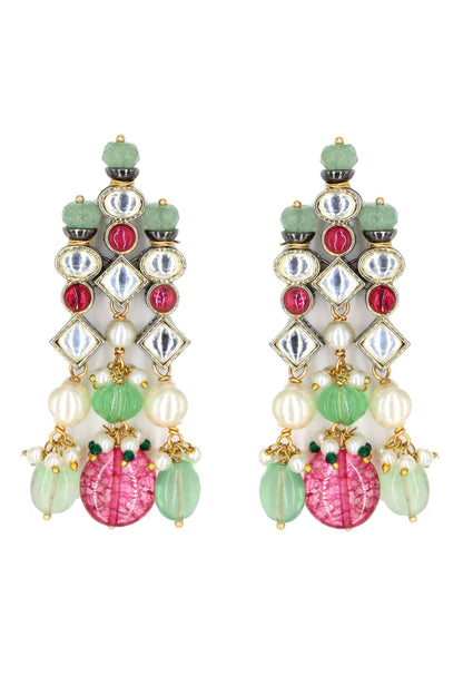 Multi Color Kundan Bead Choker Set 