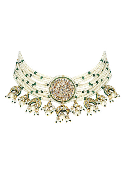 Kundan Bead Embellished Choker Set 