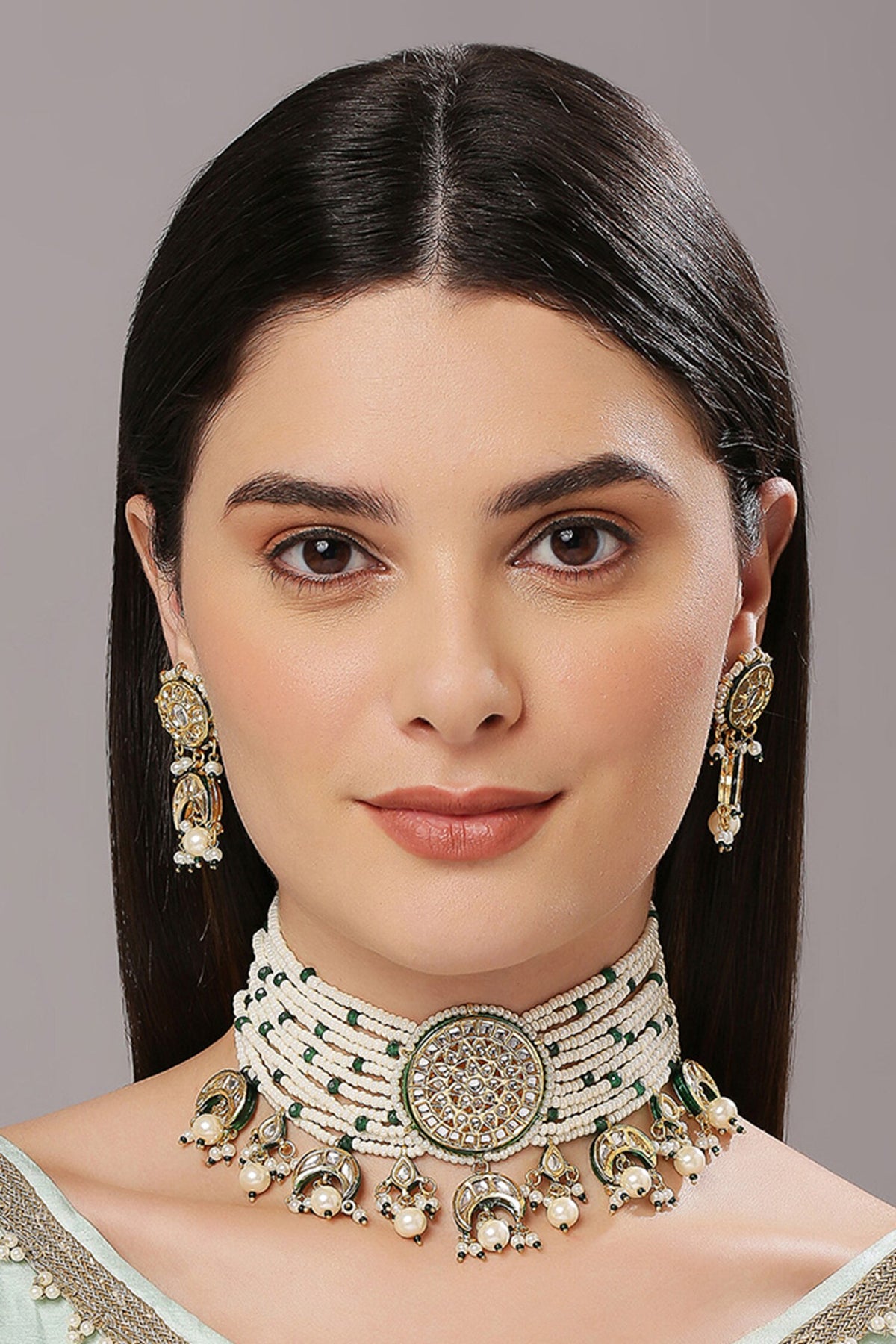 Kundan Bead Embellished Choker Set 