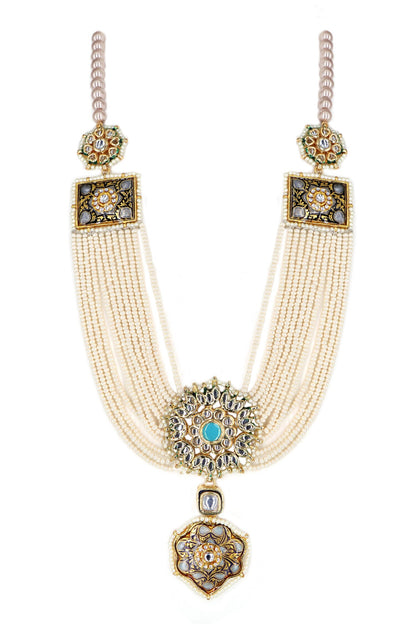 Stone Embellished Pendant Necklace Set 