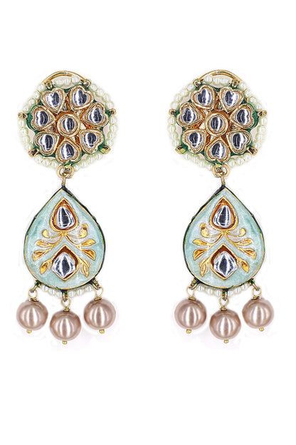 Stone Embellished Pendant Necklace Set 