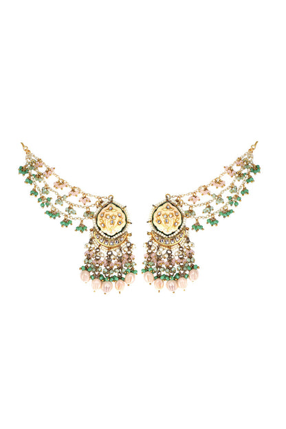 Kundan Embellished Earchain Earrings 