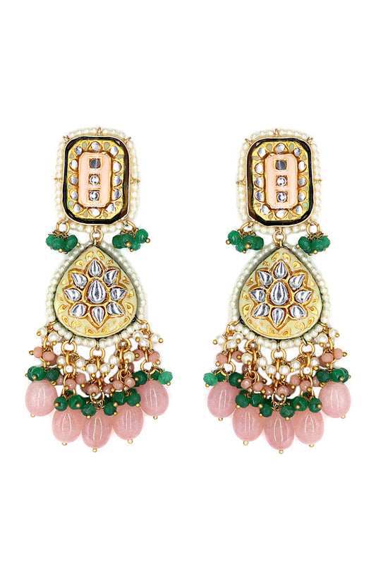 Kundan Stone Embellished Earrings 