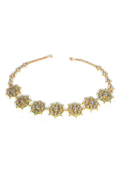 Floral Kundan Mathapatti 