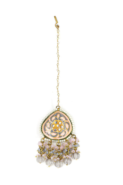 Kundan Embellished Necklace Set 
