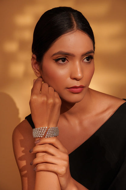 Clear Stone Studded Bracelet 