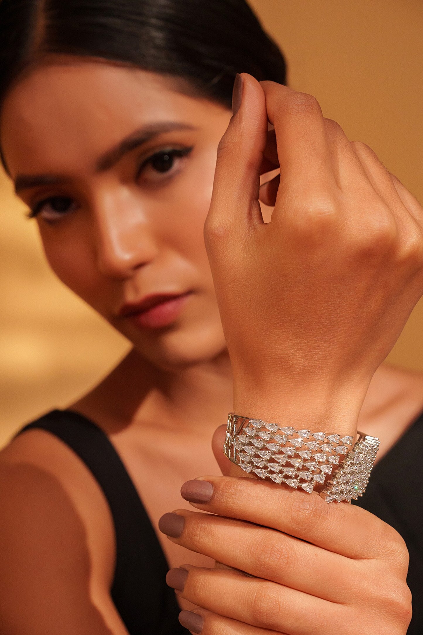 Clear Stone Studded Bracelet 