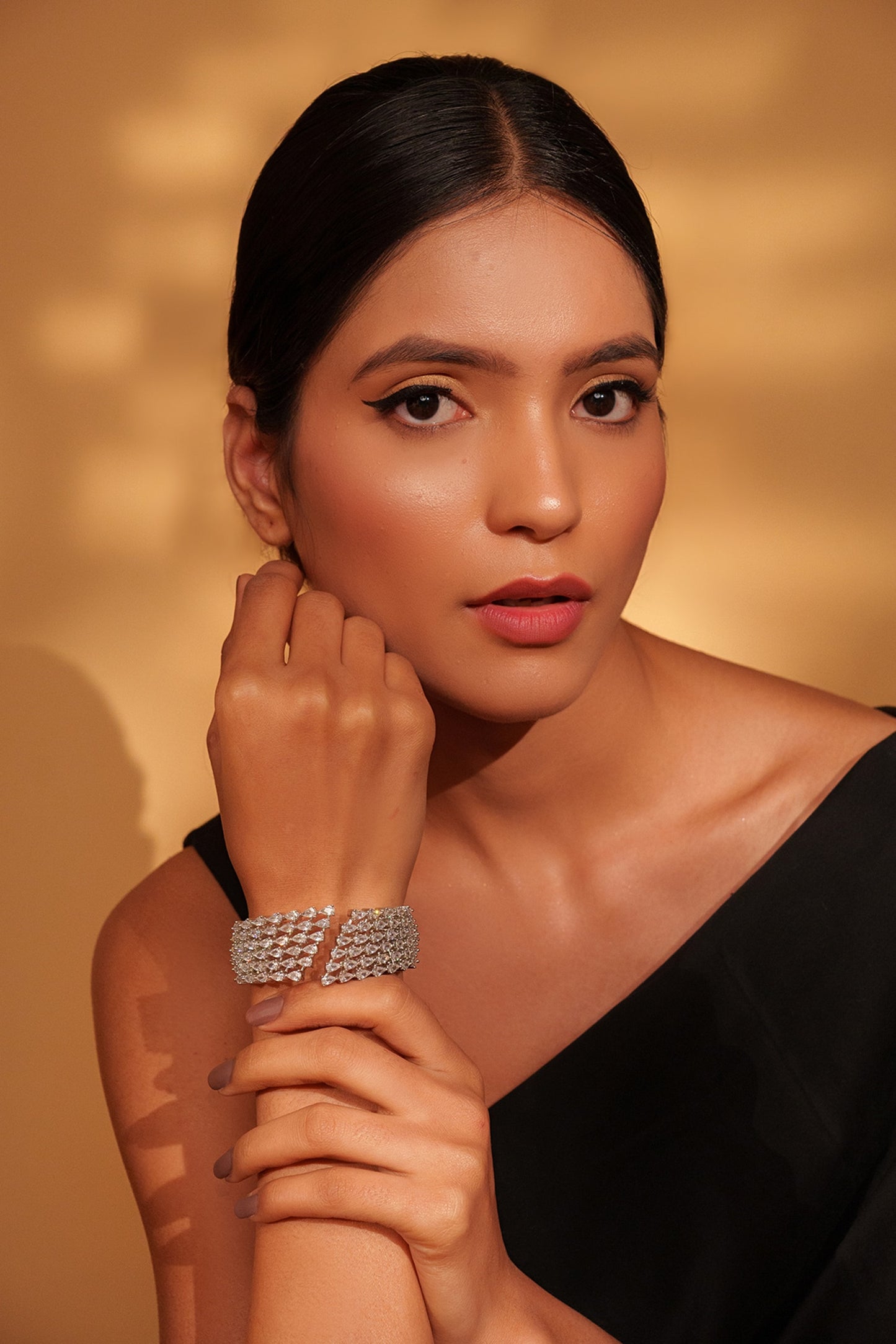 Clear Stone Studded Bracelet 