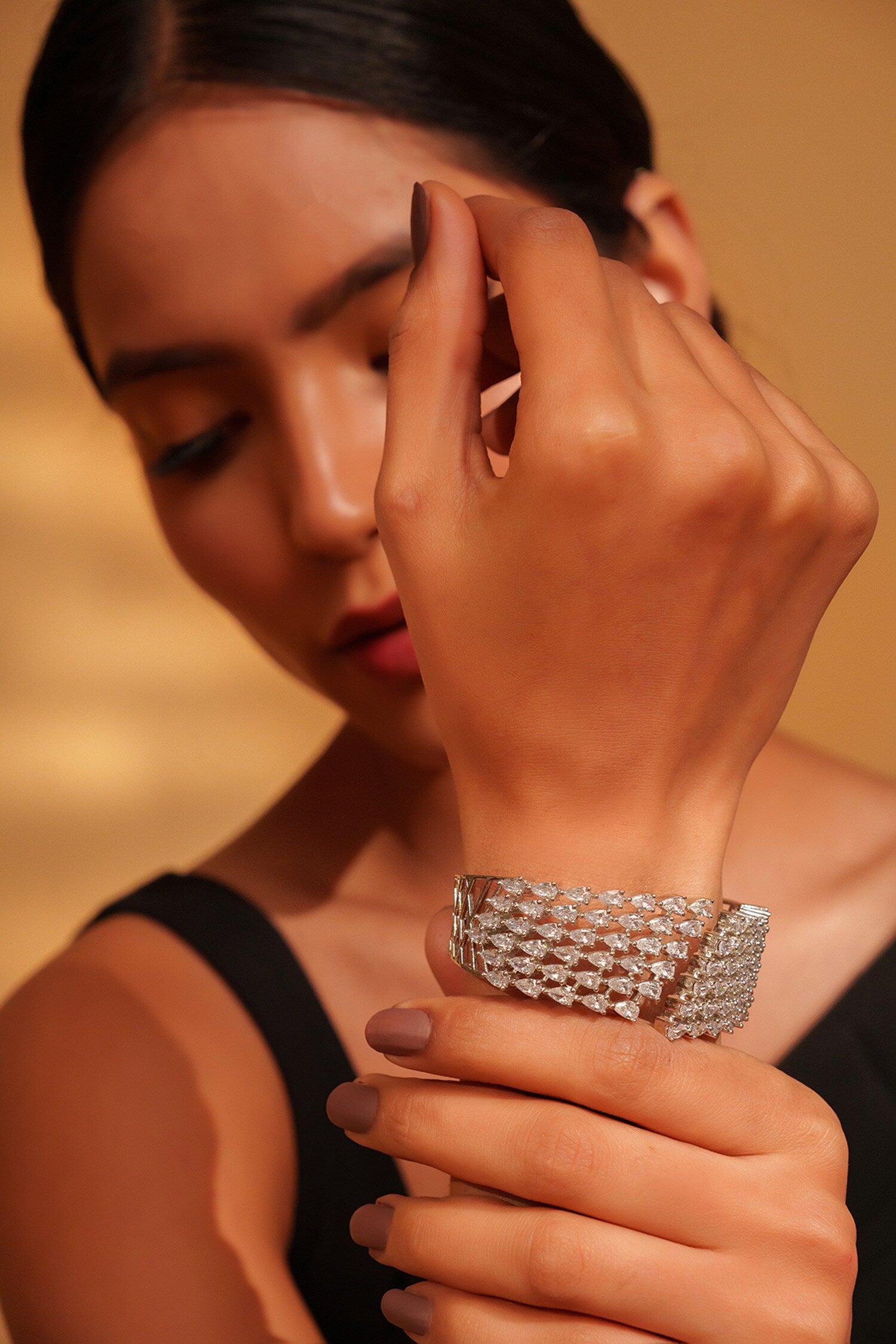 Clear Stone Studded Bracelet 