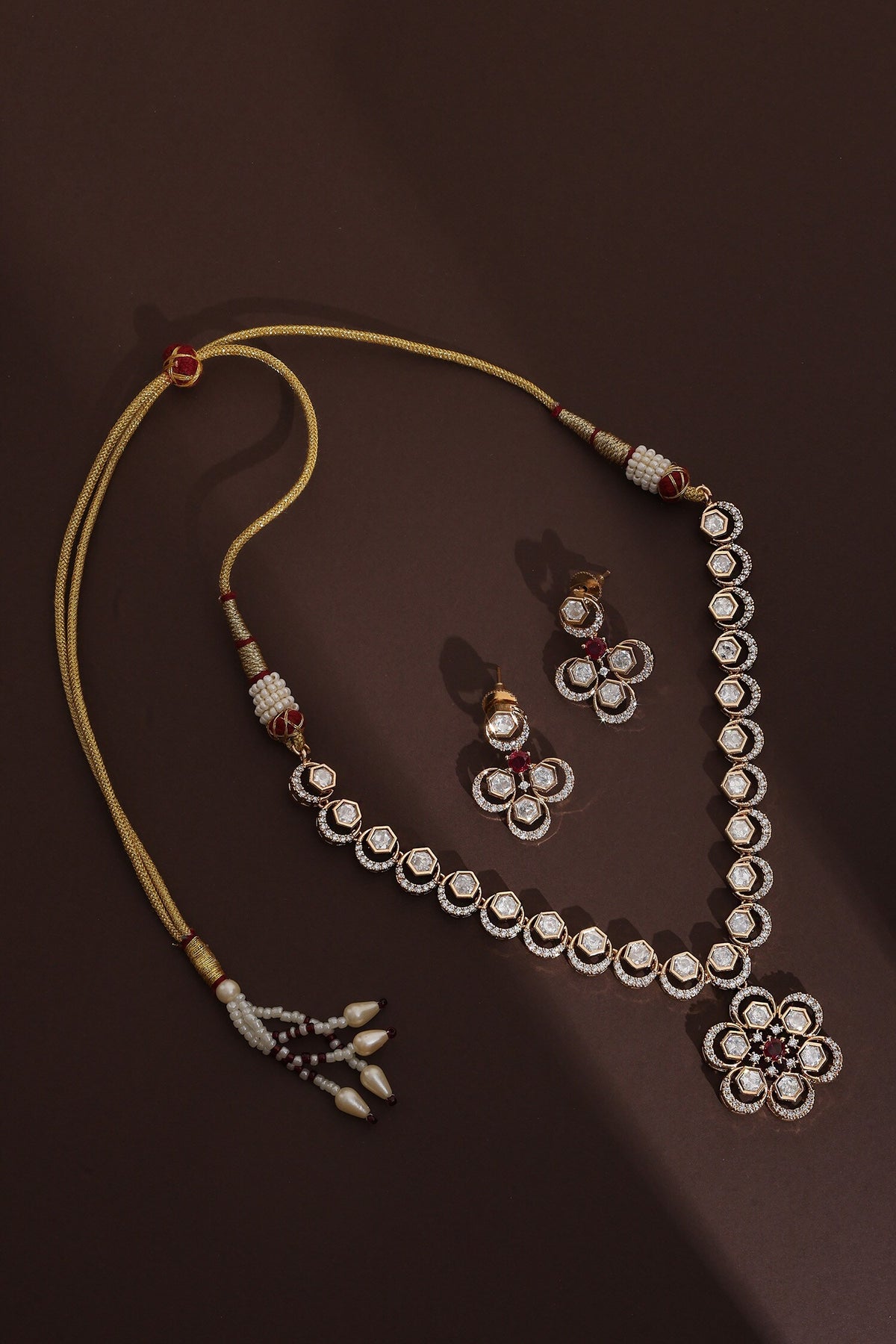 Floral Polki Necklace Set 