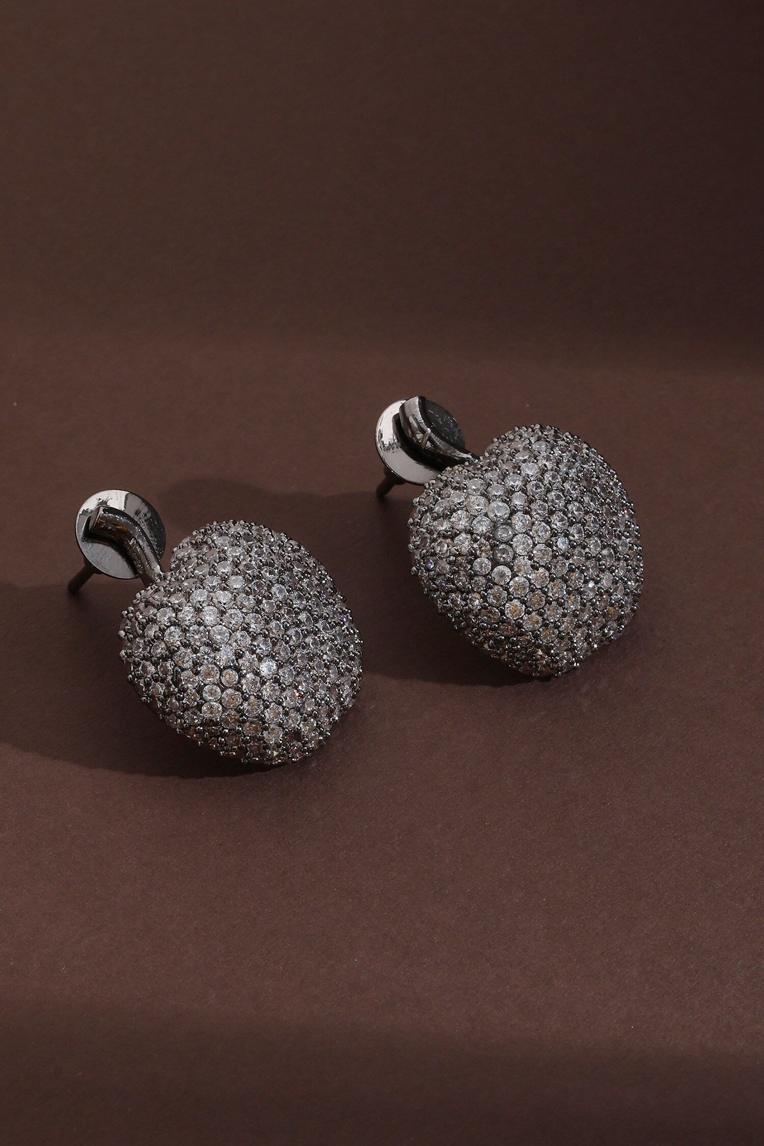 Cubic Zirconia Apple Studs 