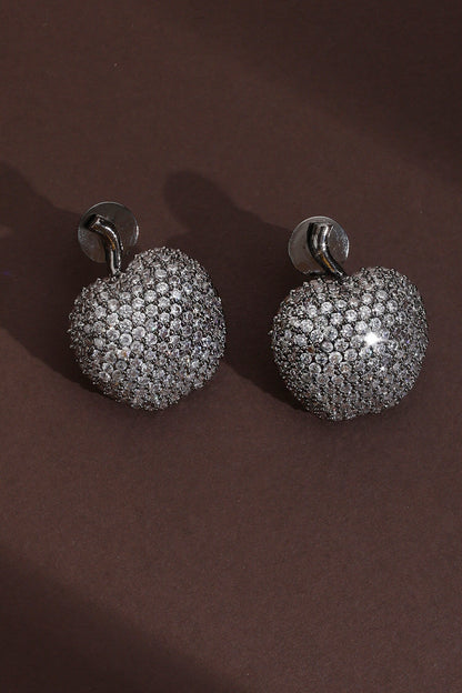 Cubic Zirconia Apple Studs 