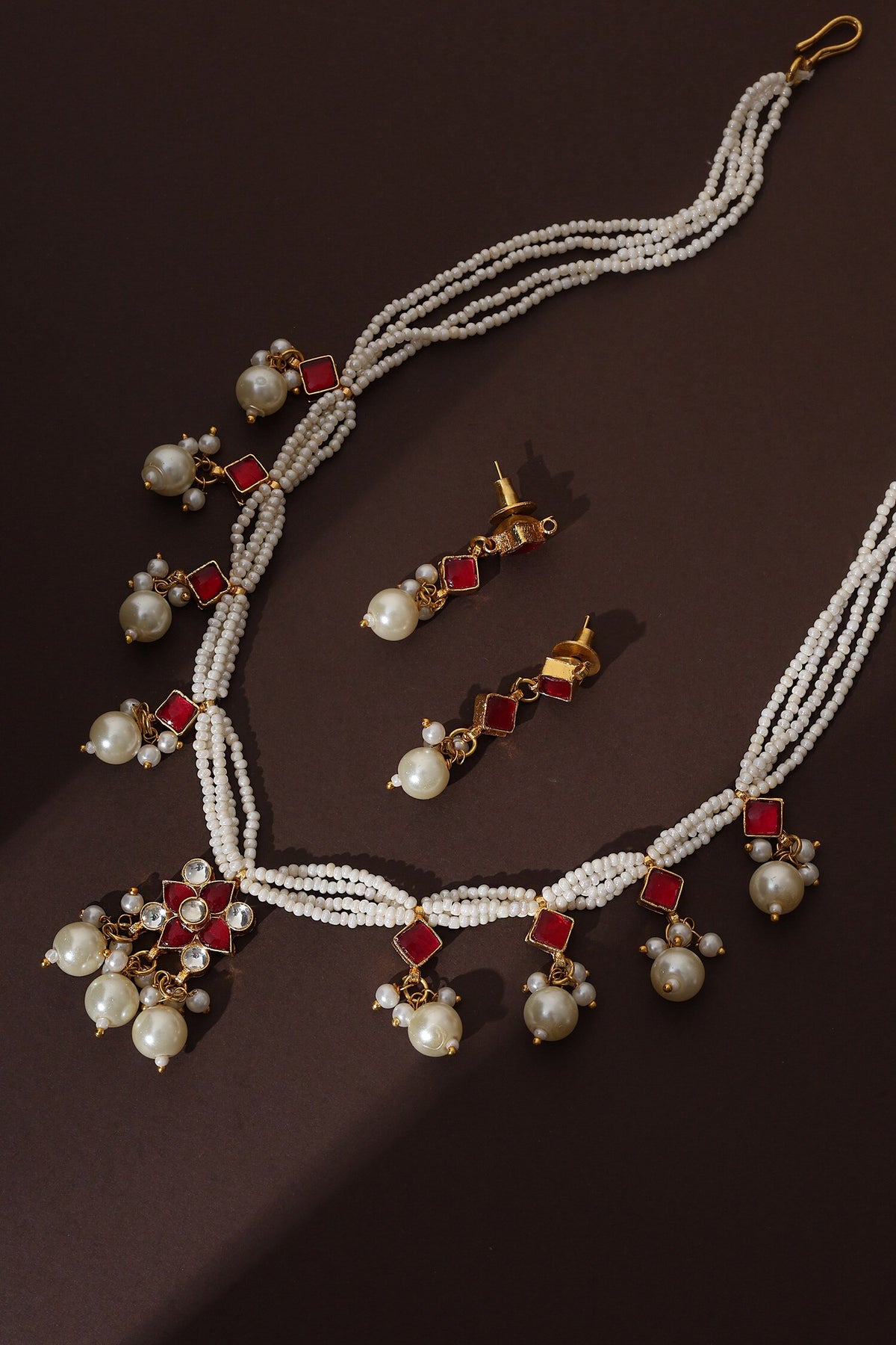 Kundan Multi-String Necklace Set 
