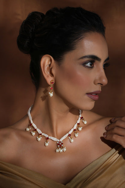 Kundan Multi-String Necklace Set 