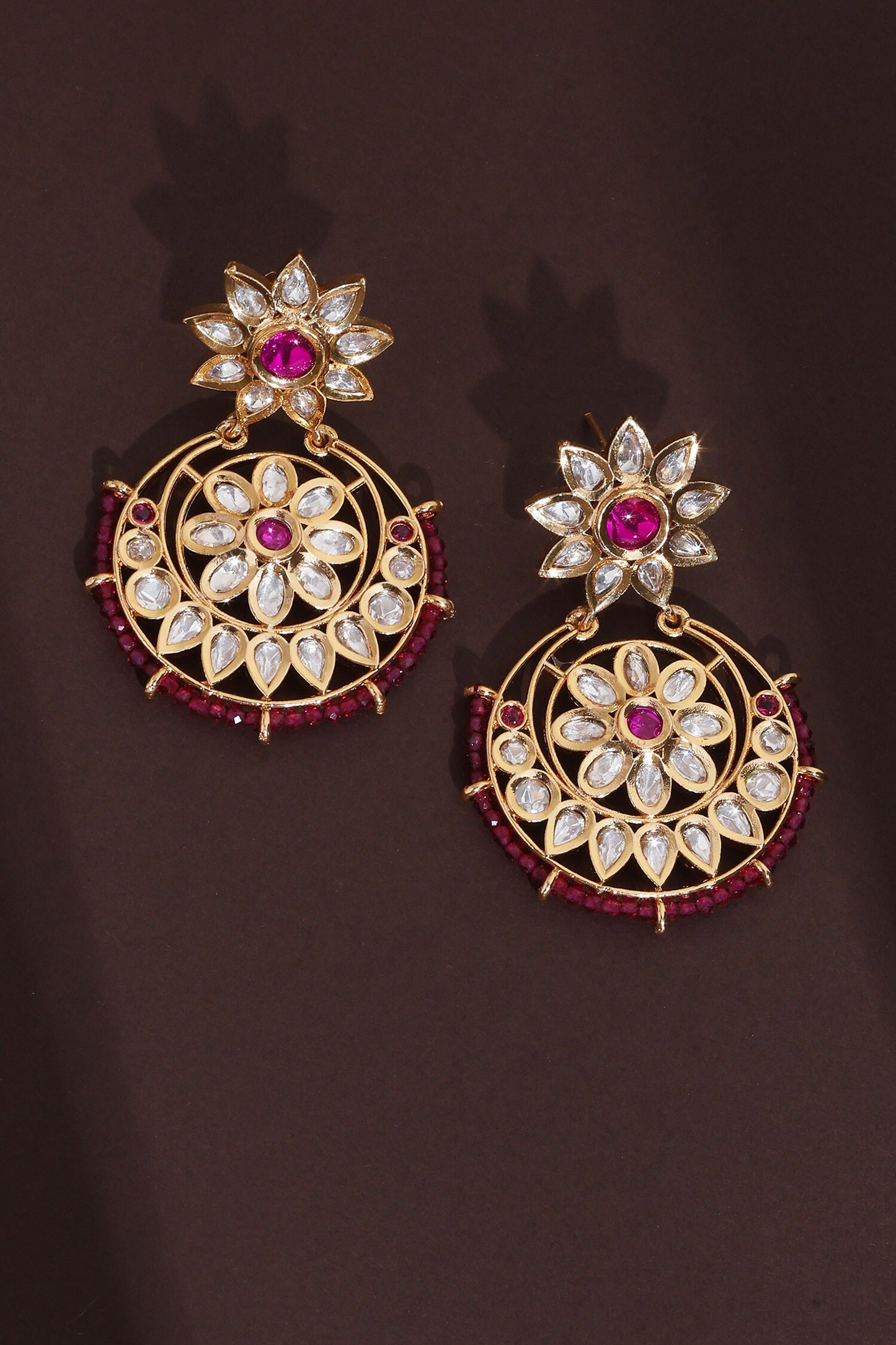 Floral Polki Chandbalis 
