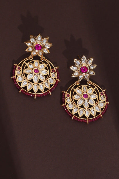 Floral Polki Chandbalis 
