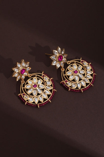 Floral Polki Chandbalis 