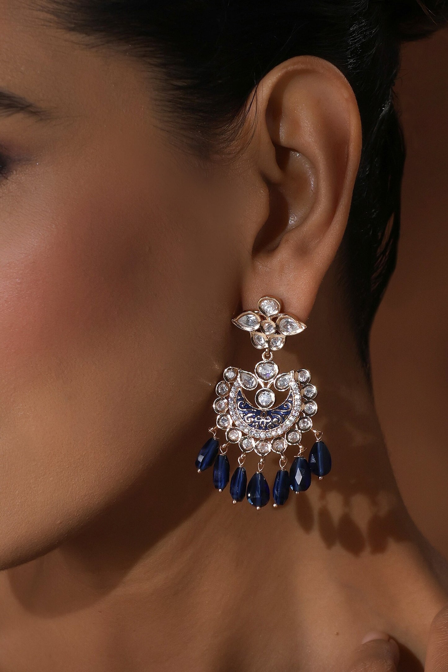 Polki Bead Drop Chandbalis 