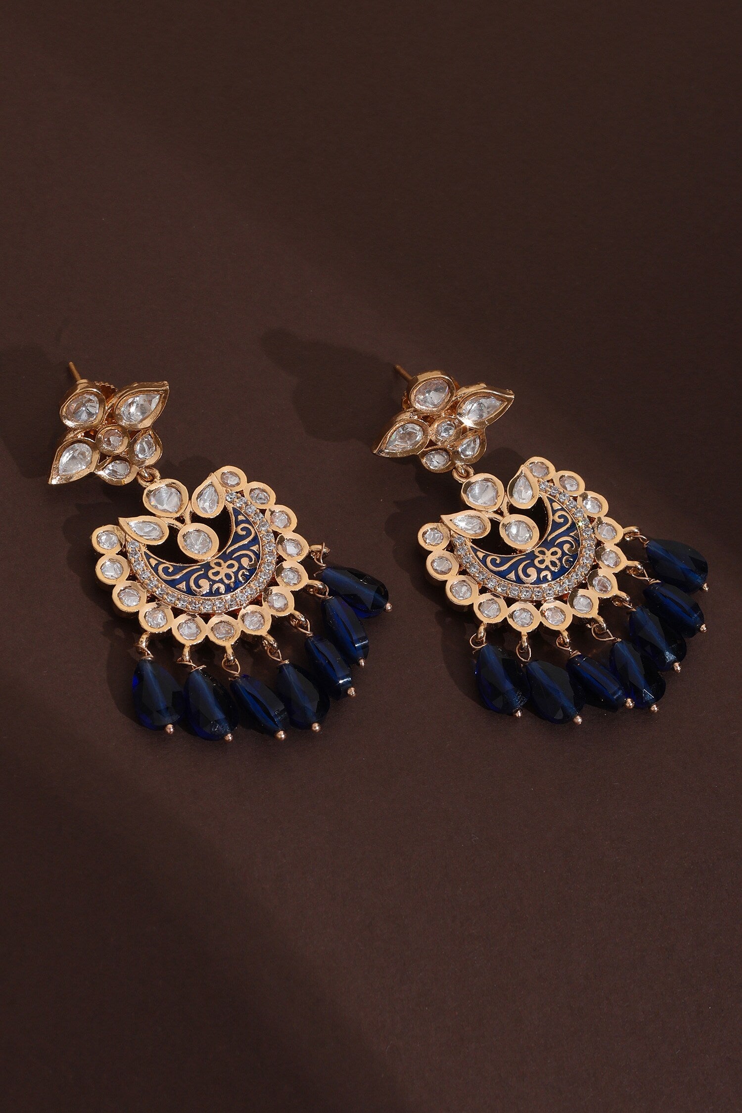 Polki Bead Drop Chandbalis 