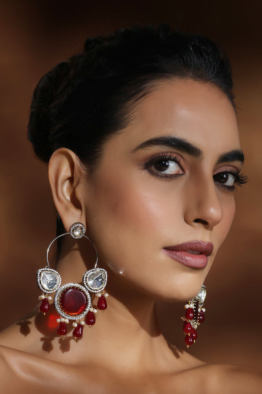 Polki Embellished Chandbalis 