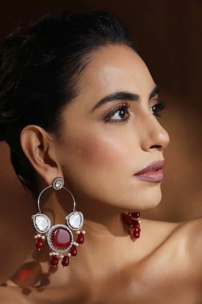 Polki Embellished Chandbalis 