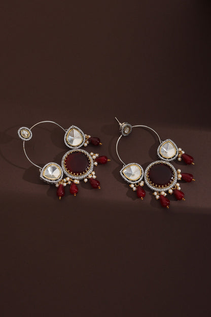 Polki Embellished Chandbalis 