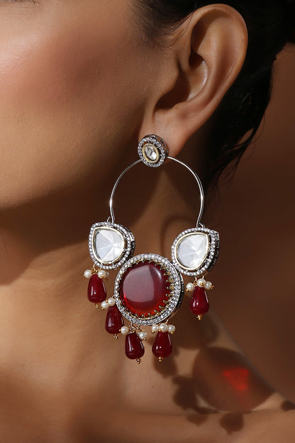 Polki Embellished Chandbalis 