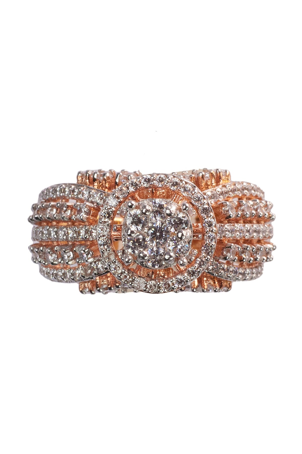 Cubic Zirconia Rose Gold Ring 
