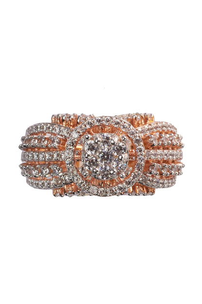 Cubic Zirconia Rose Gold Ring 