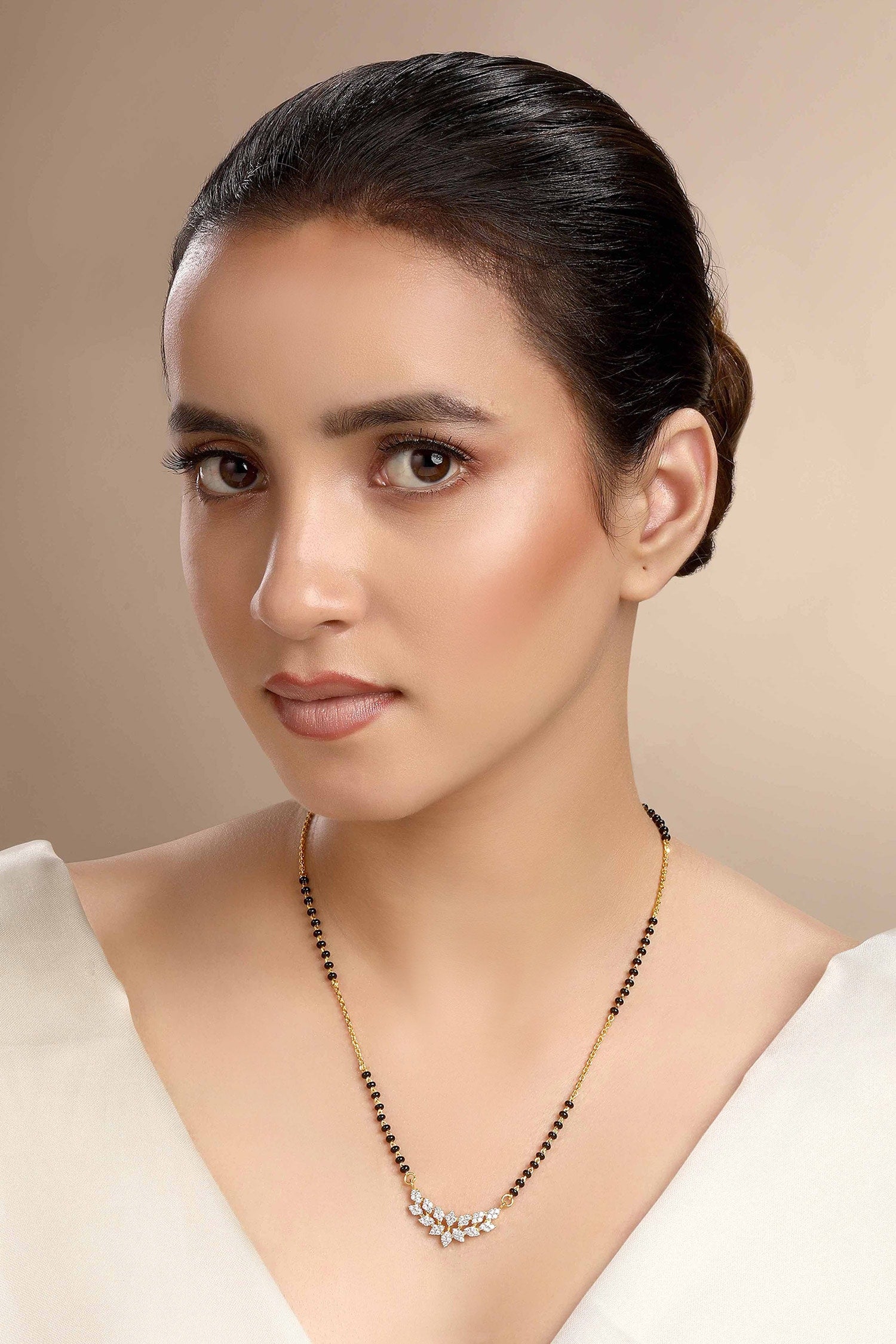 Leafy Design Cubic Zirconia Mangalsutra 