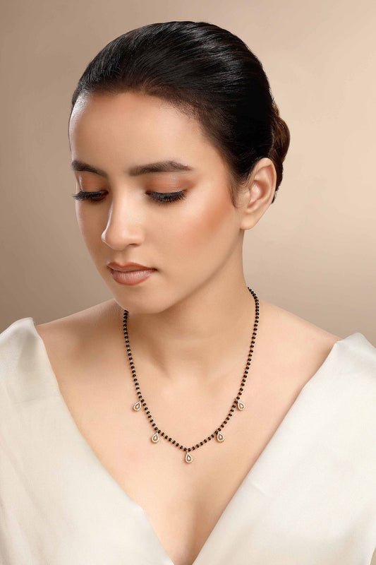Cubic Zirconia Raindrop Mangalsutra 