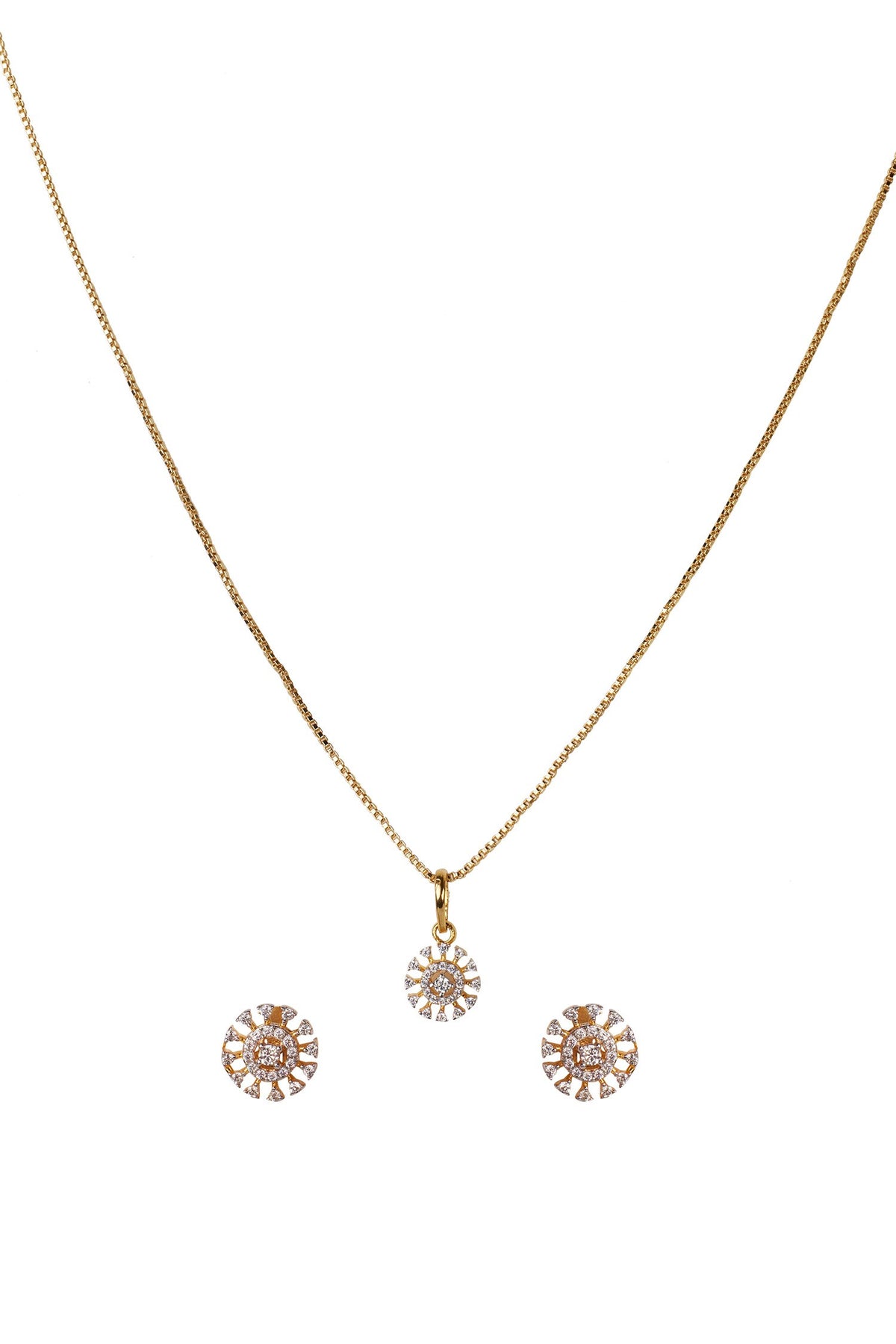 Cubic Zirconia Pendant & Earring Set 