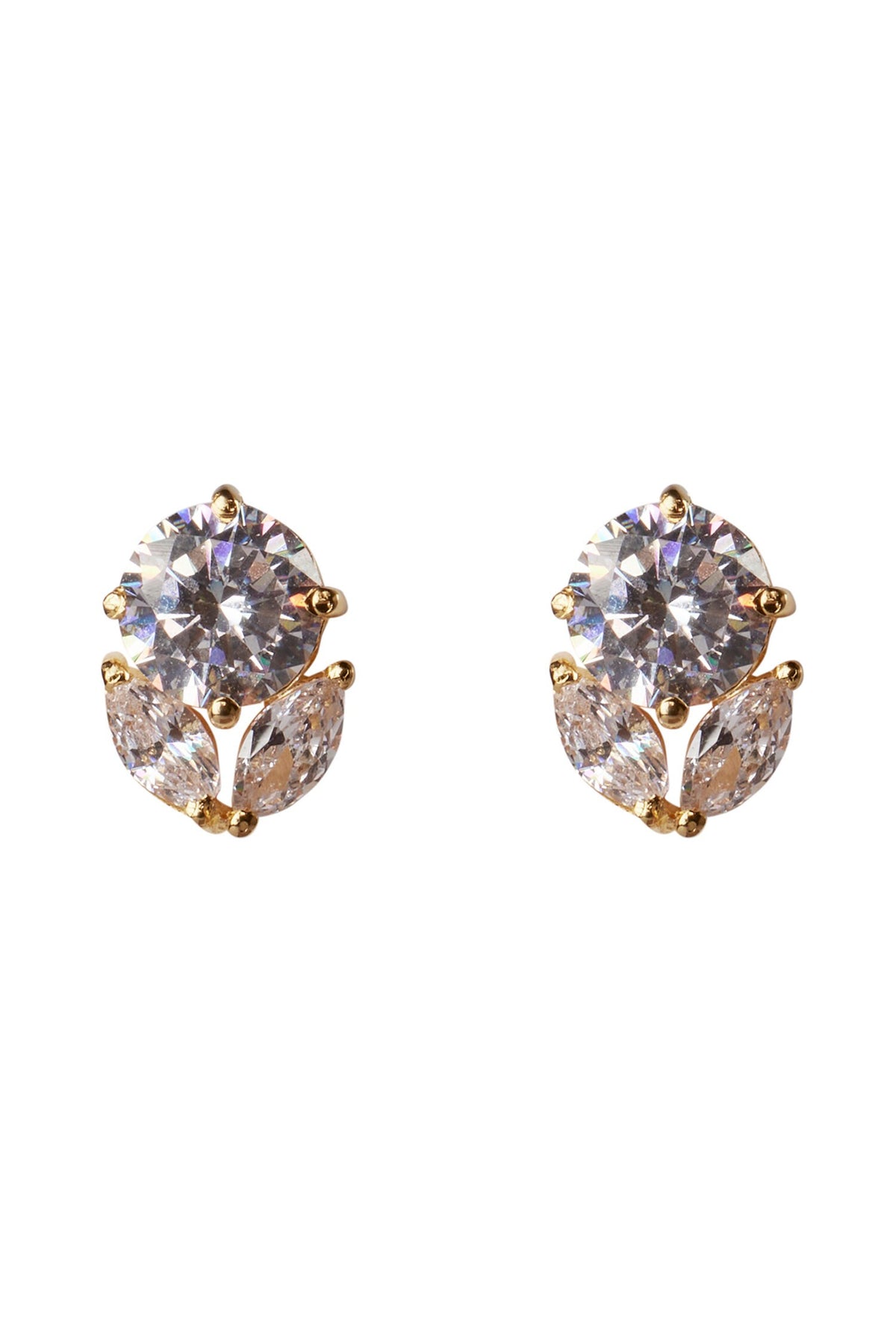 Cubic Zirconia Sunset Bloom Studs 