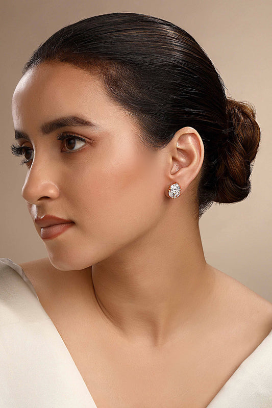 Cubic Zirconia Sunset Bloom Studs 