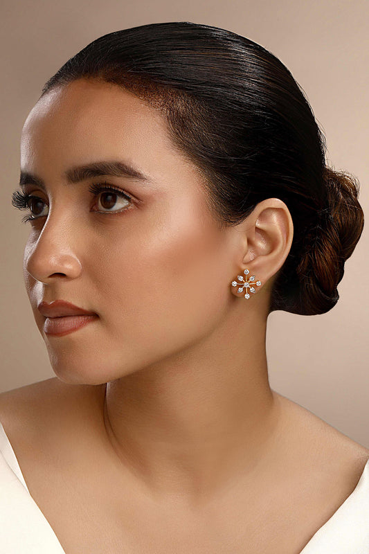 Cubic Zirconia Pushan Starlet Stud Earrings 