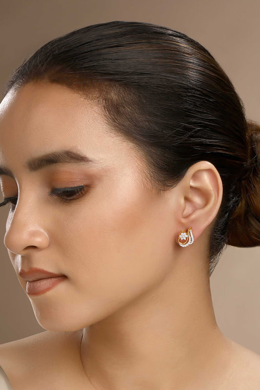Cubic Zirconia Ice Stud Earrings 