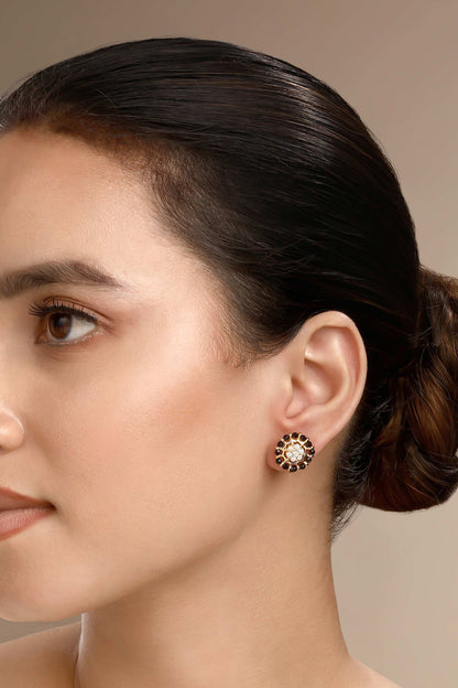 Cubic Zirconia Bead Studs 