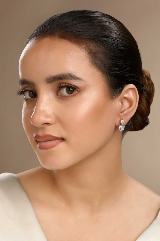 Cubic Zirconia Drop Earrings 