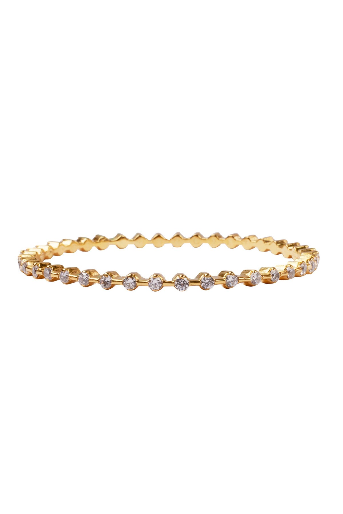 Cubic Zirconia Gold Bangles Set 