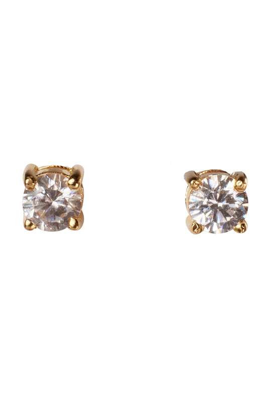 Cubic Zirconia Half Carat Stud Earrings 