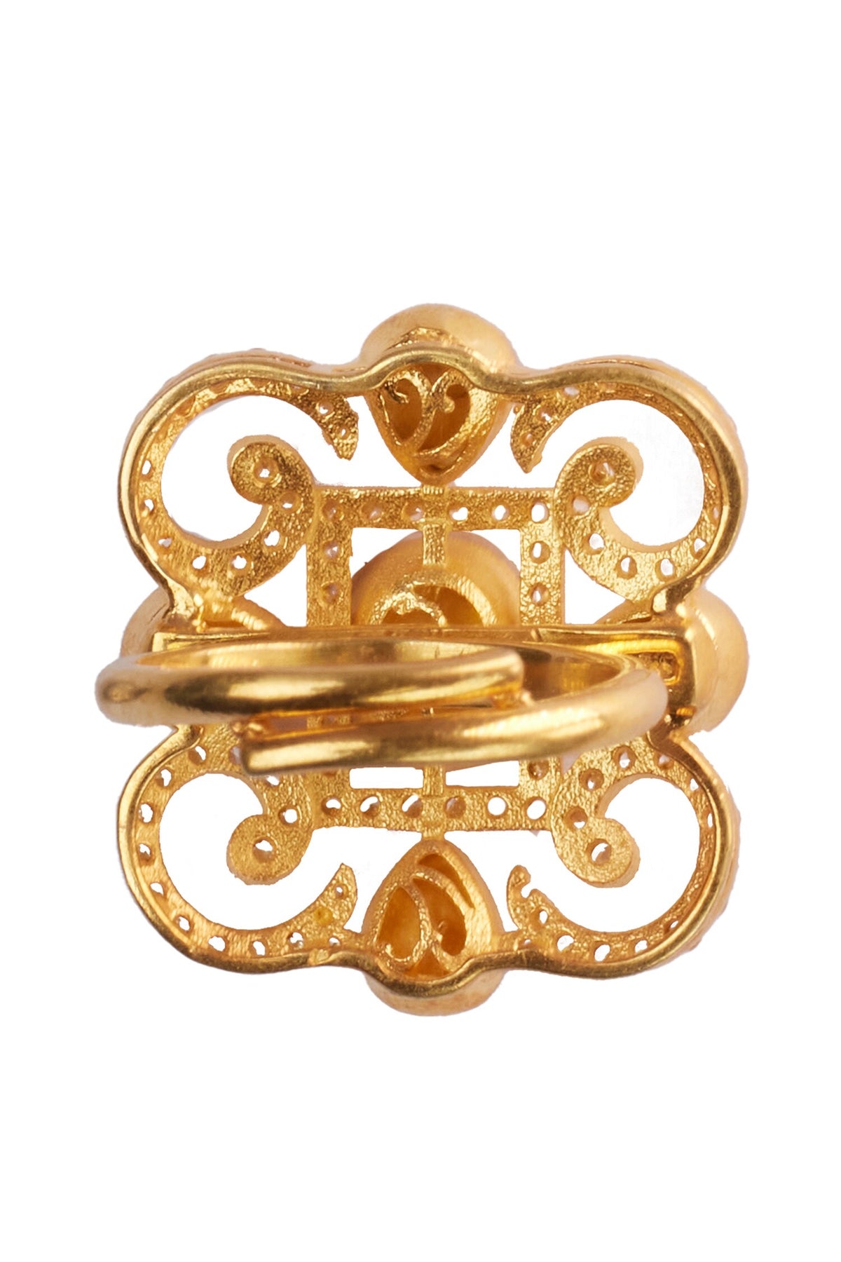 Moissanite Polki Embellished Ring 
