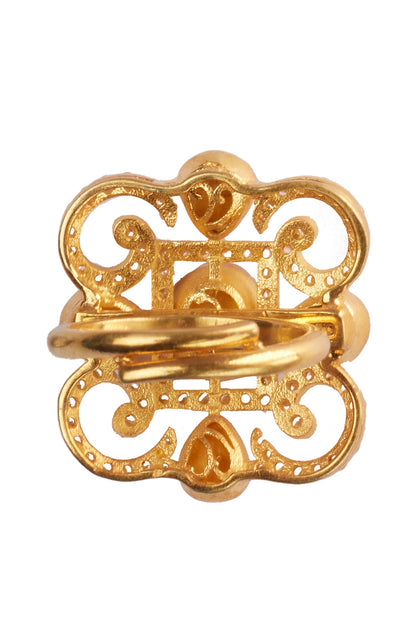 Moissanite Polki Embellished Ring 