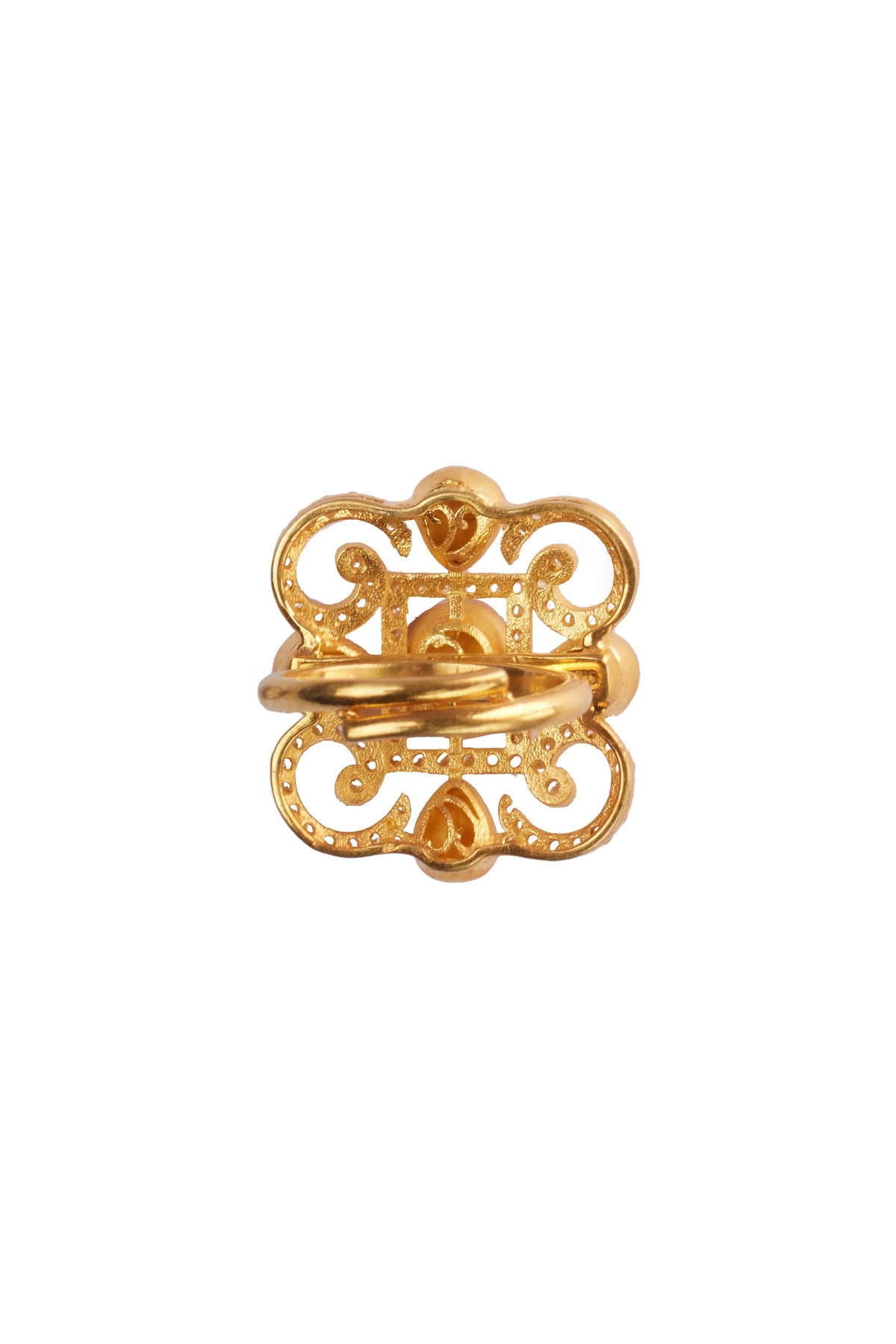 Moissanite Polki Embellished Ring 
