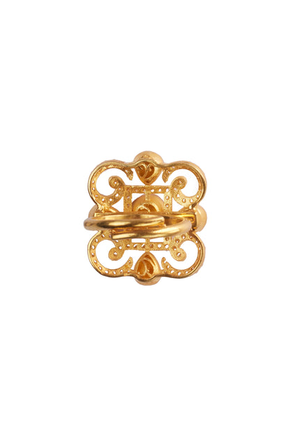 Moissanite Polki Embellished Ring 