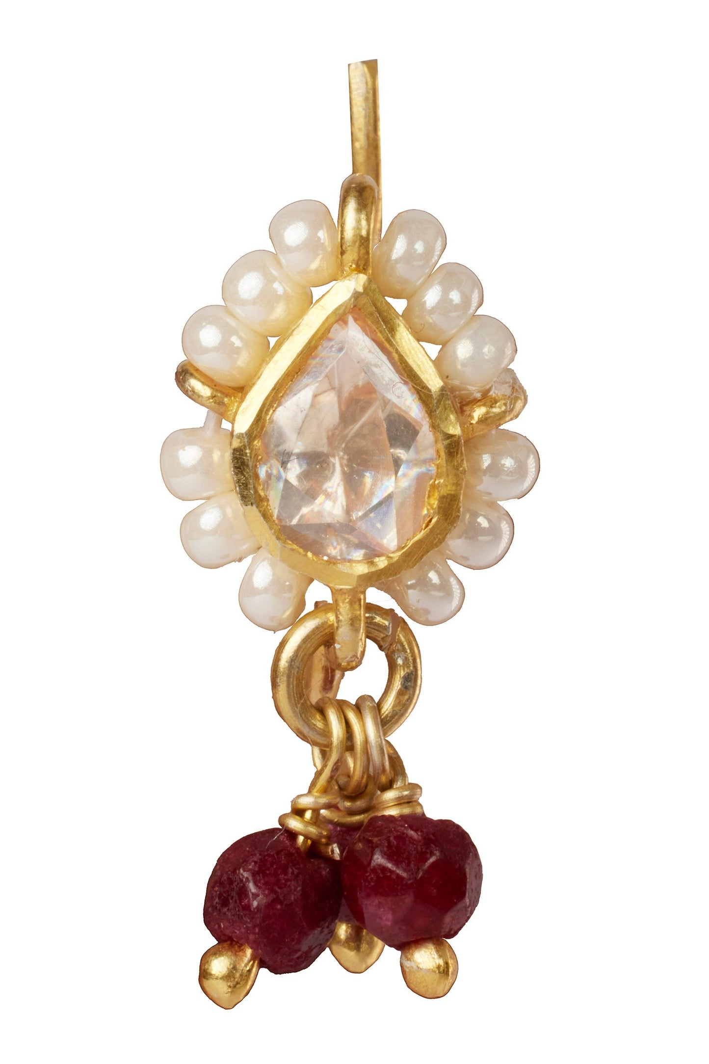 Moissanite Polki Embellished Nath 